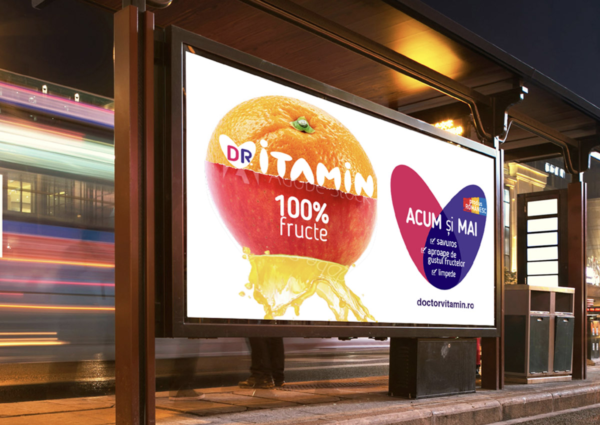 doctor vitamin panou reclama inoveo design branding