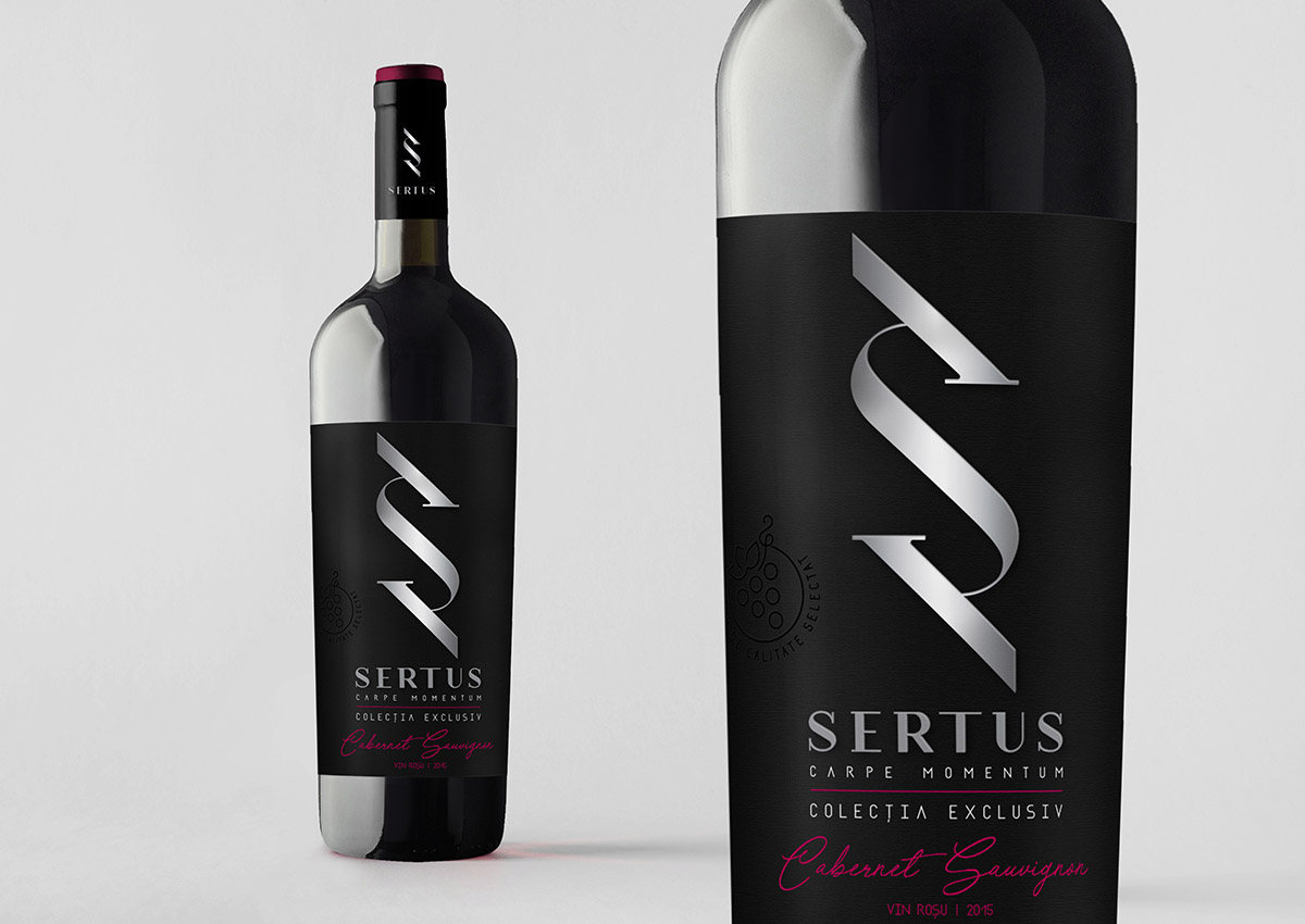 Sertus vin rosu branding inoveo