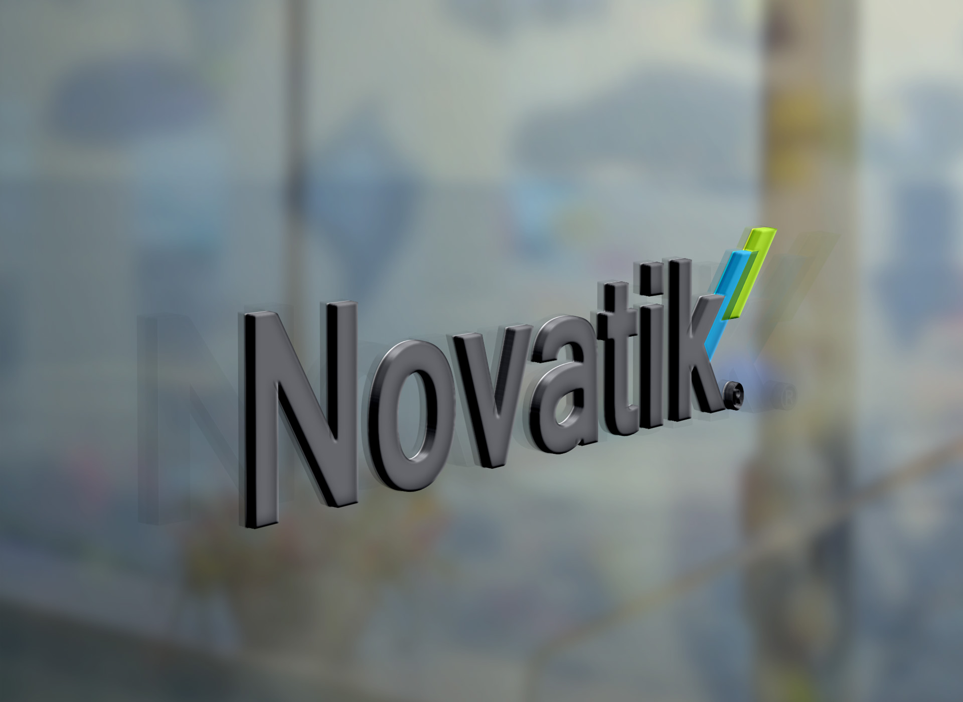novatik portofoliu branding window logo