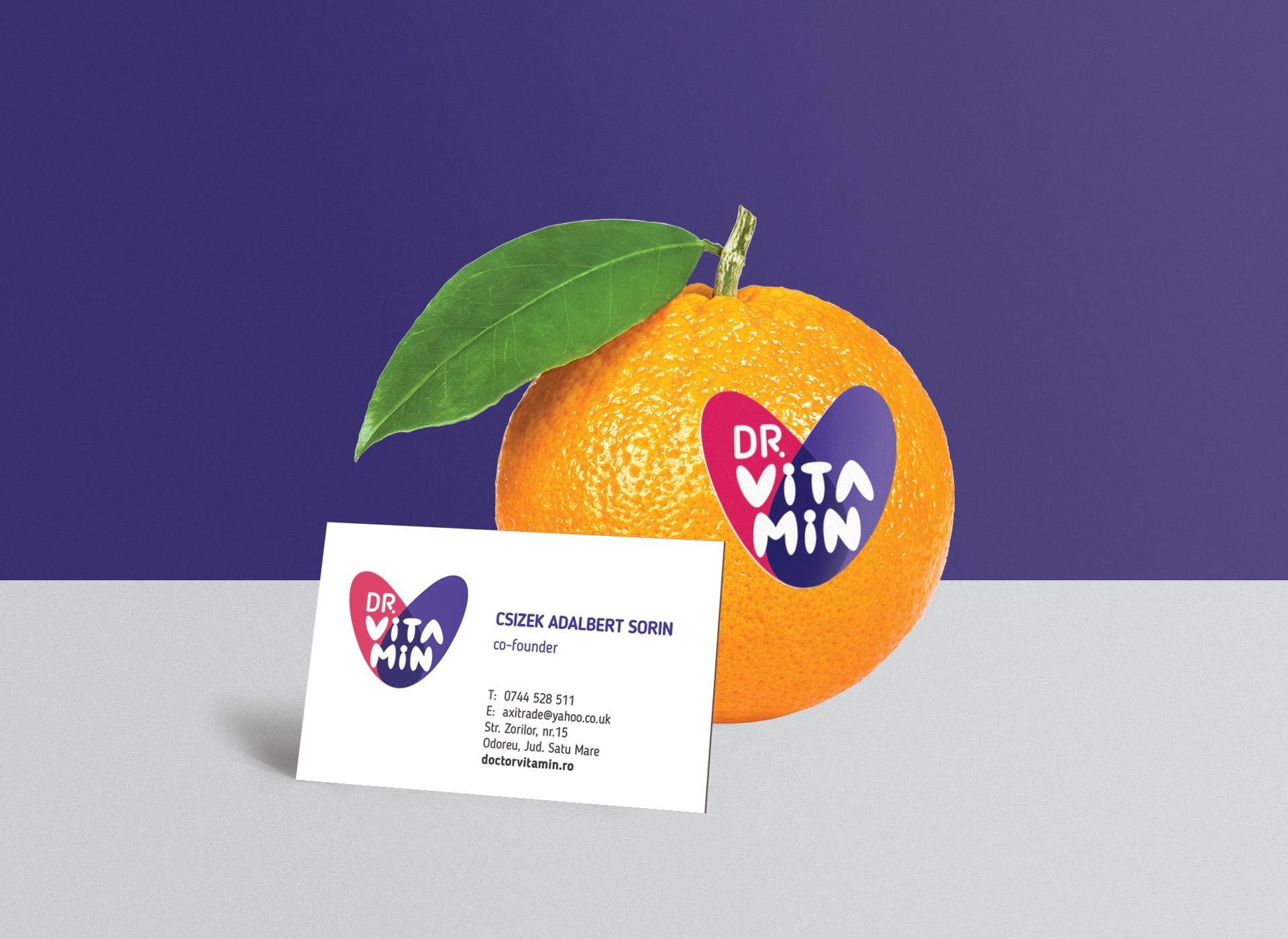 doctor vitamin business card inoveo branding